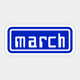 March Racing Cars retro F1 logo Sticker